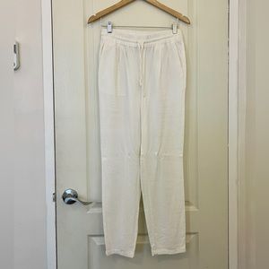 Linen white pants Vero Moda